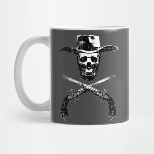 Classic Cowboy Vintage Skull and Crossbones Cross Guns Mug